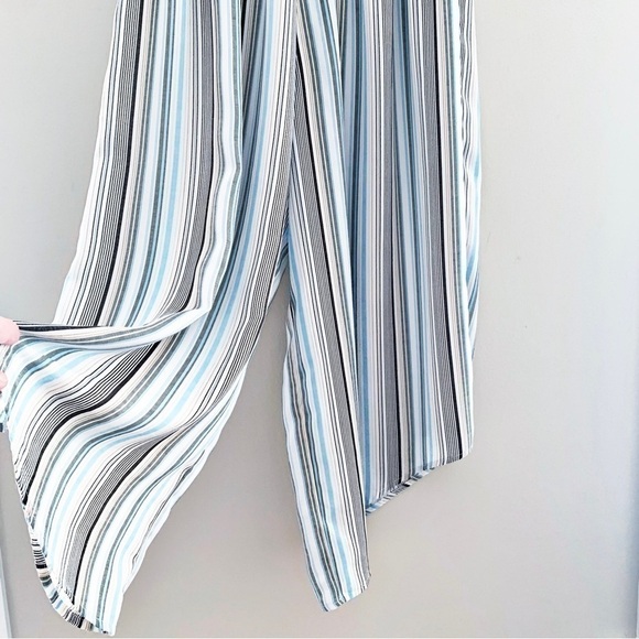 Dress Forum Light Blue Stripe Wide Leg Pants. - Picture 6 of 10